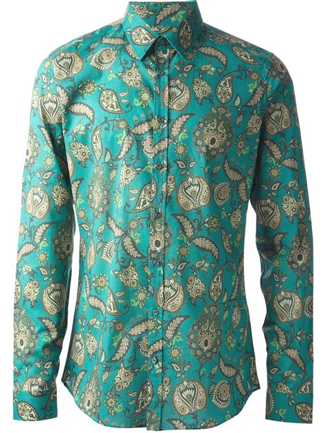 gucci paisley dress shirt|Gucci Dress Shirts for Men .